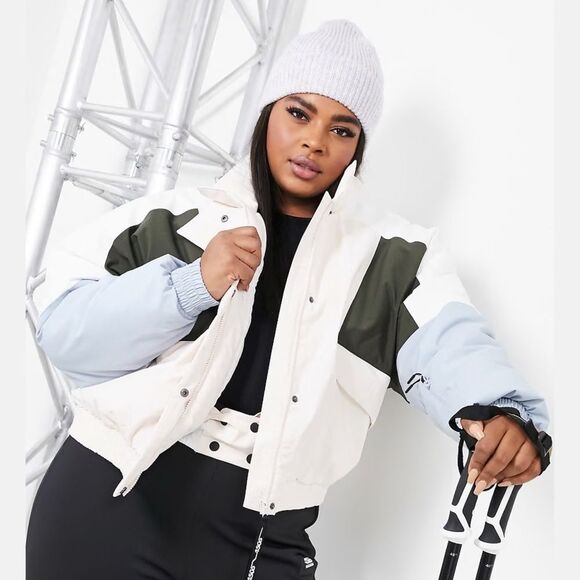 ASOS 4505 Ski & Snow Color Block Jacket in Pastel Multi - Size 18 - Picture 3 of 10